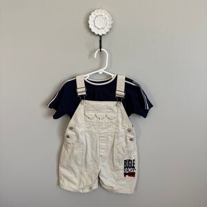 Vintage Y2K Bugle Boys 4T Shortalls Set VGUC